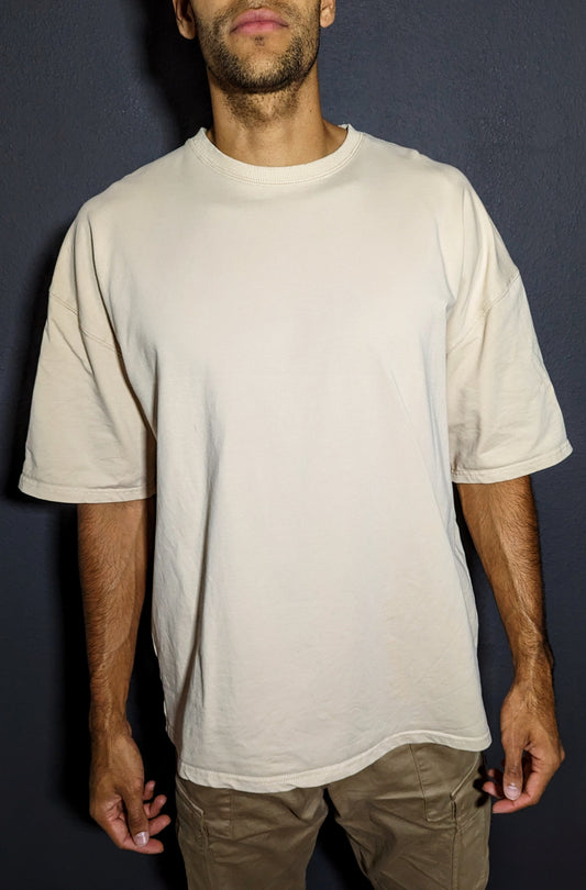 Oversize T-shirt. Beige
